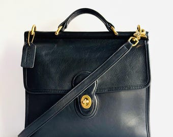 バッグ Vintage Coach Berkeley Drawstring Black Coach Vintage #9012 90s Black Berkeley Drawstring Suede x