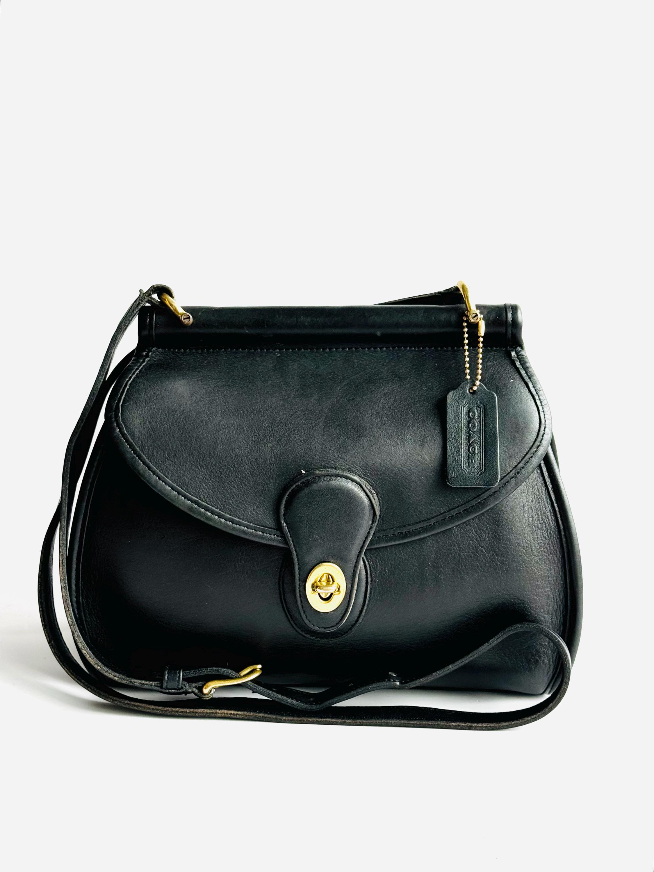 バッグ Vintage Coach LOGAN BAG Shoulder Black Vintage Coach Logan Crossbody Shoulder Bag Purse in Black