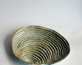 Vintage 1960s Dominique Guillot Vallauris Ceramic Shell Plate