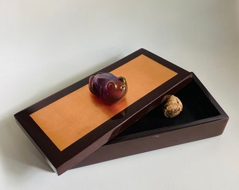 Handcrafted Koa Roy Tsumoto Wood Jewelry Box Woodcraft by Roy