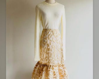 Vintage Isaac Mizrahi white boucle bodysuit F/W 1993