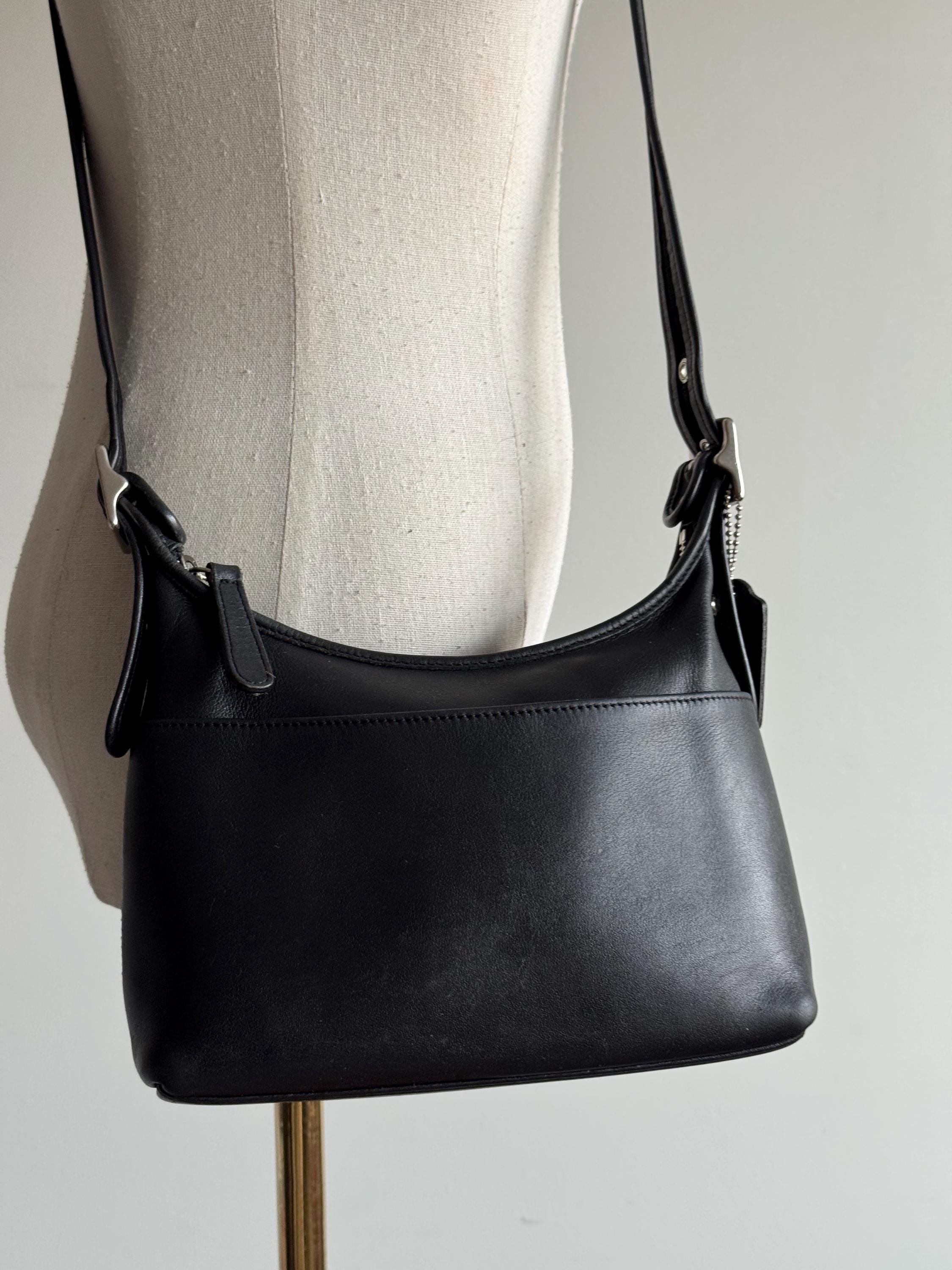 Vintage Coach Legacy Hobo Black Crossbody Bag Purse in Leather
