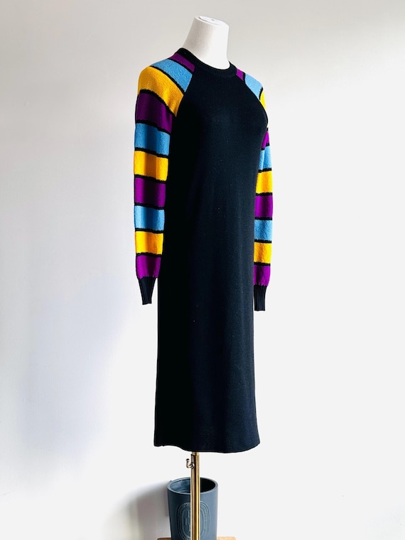 purple and black striped sweater dress LOFT | Dresses | Ann Taylor Loft Multicolored Stripe Sweater Dress