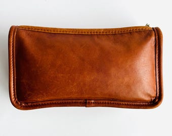 Vintage Coach New York Chunky Case Leather Makeup Kit Pouch