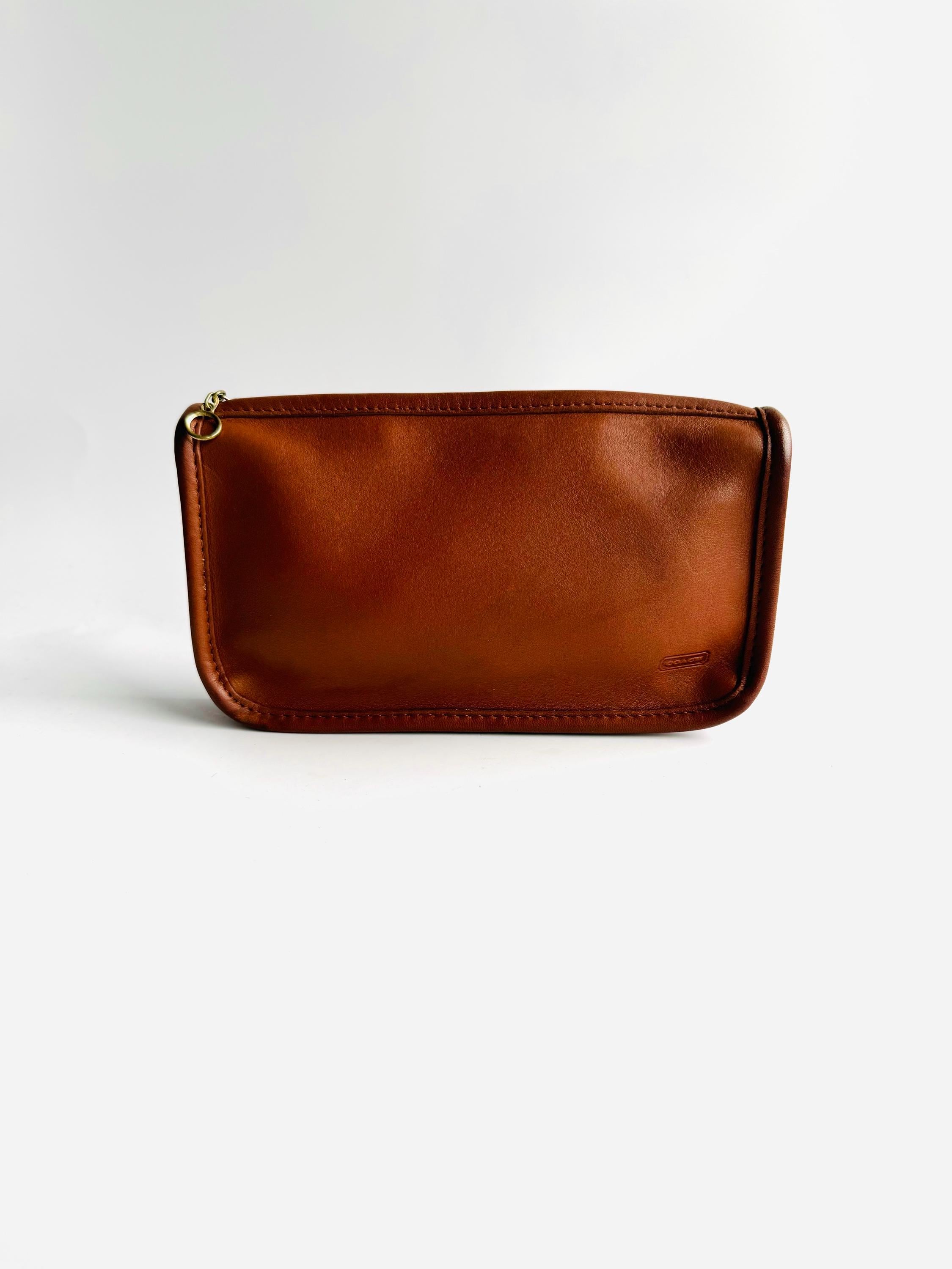 Vintage Coach New York Chunky Case Leather Makeup Kit Pouch
