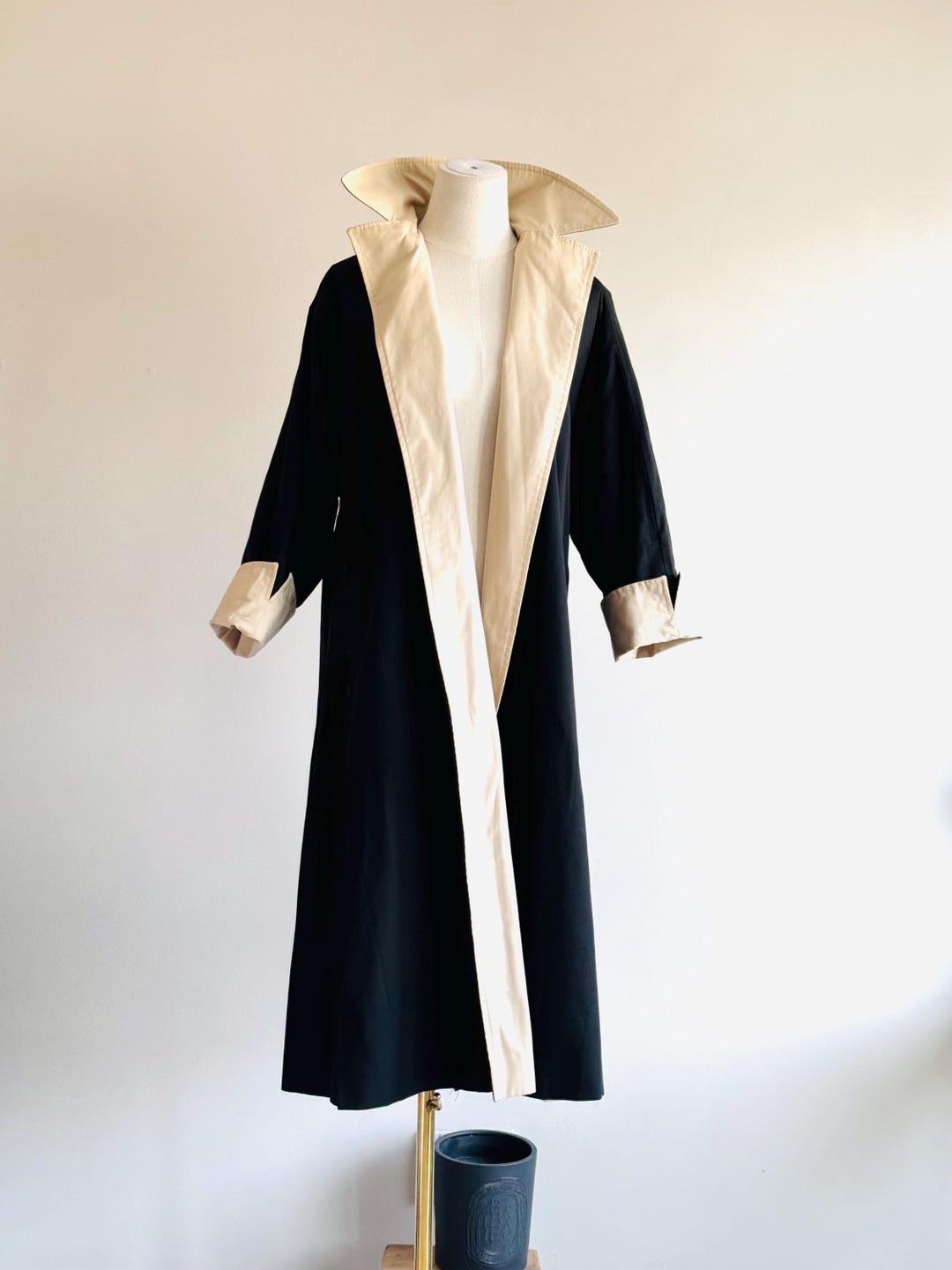 Manteau Réversible Vintage Pauline Trigère 1972 - Laine épaisse, Comme Au MET NYC