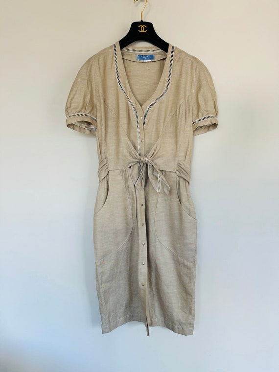 Buy Vintage Thierry Mugler Micro Gingham Dress: Embroidered Faggoting Linen  Cotton Summer Midi Online in India - Etsy