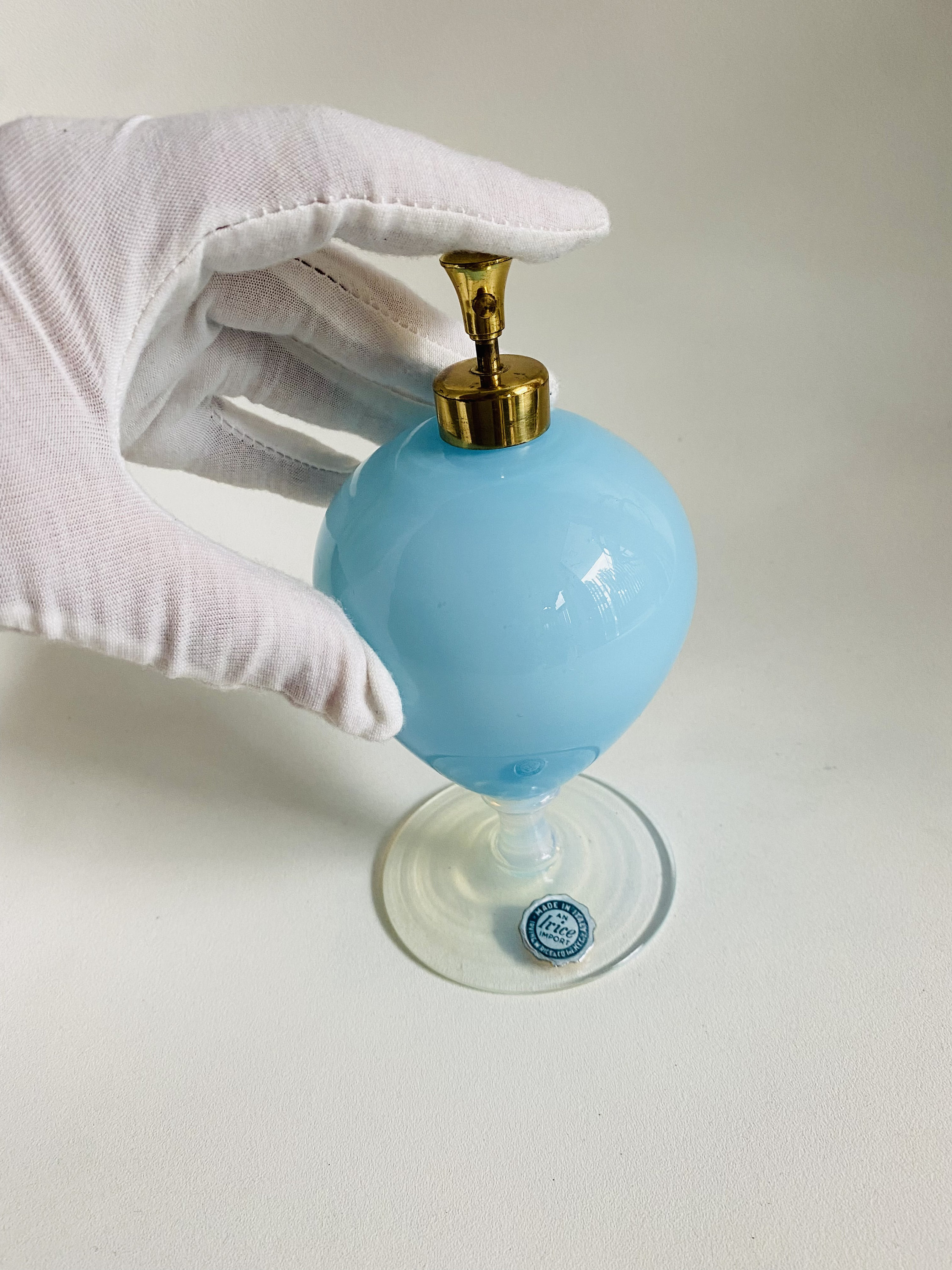 Irving W. Rice Irice Perfume Bottle Italian Blown Glass Vintage - Etsy