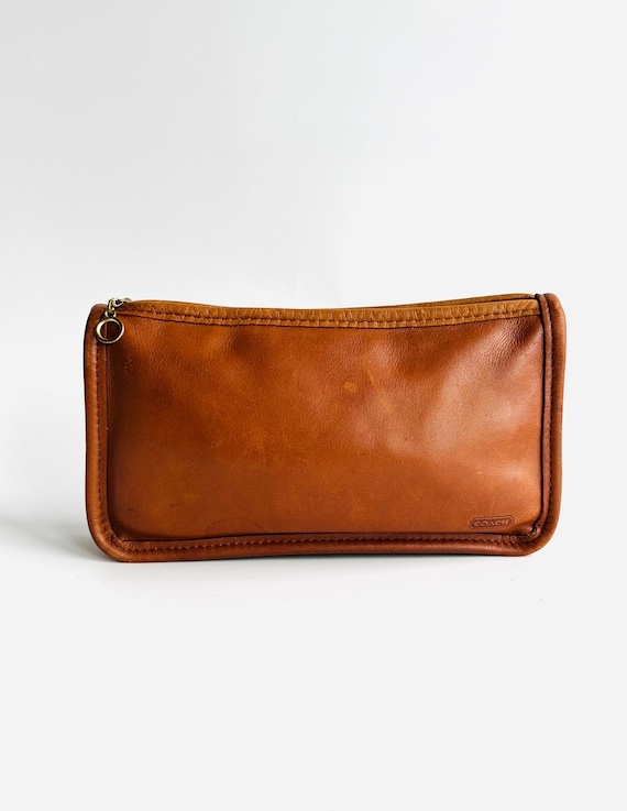 Vintage Coach New York Chunky Case Leather Makeup Kit Pouch Vintage Coach New York Chunky Case Leather Makeup Kit Pouch