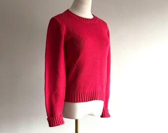 vintage Calvin Klein Red knit sweater 80s XS