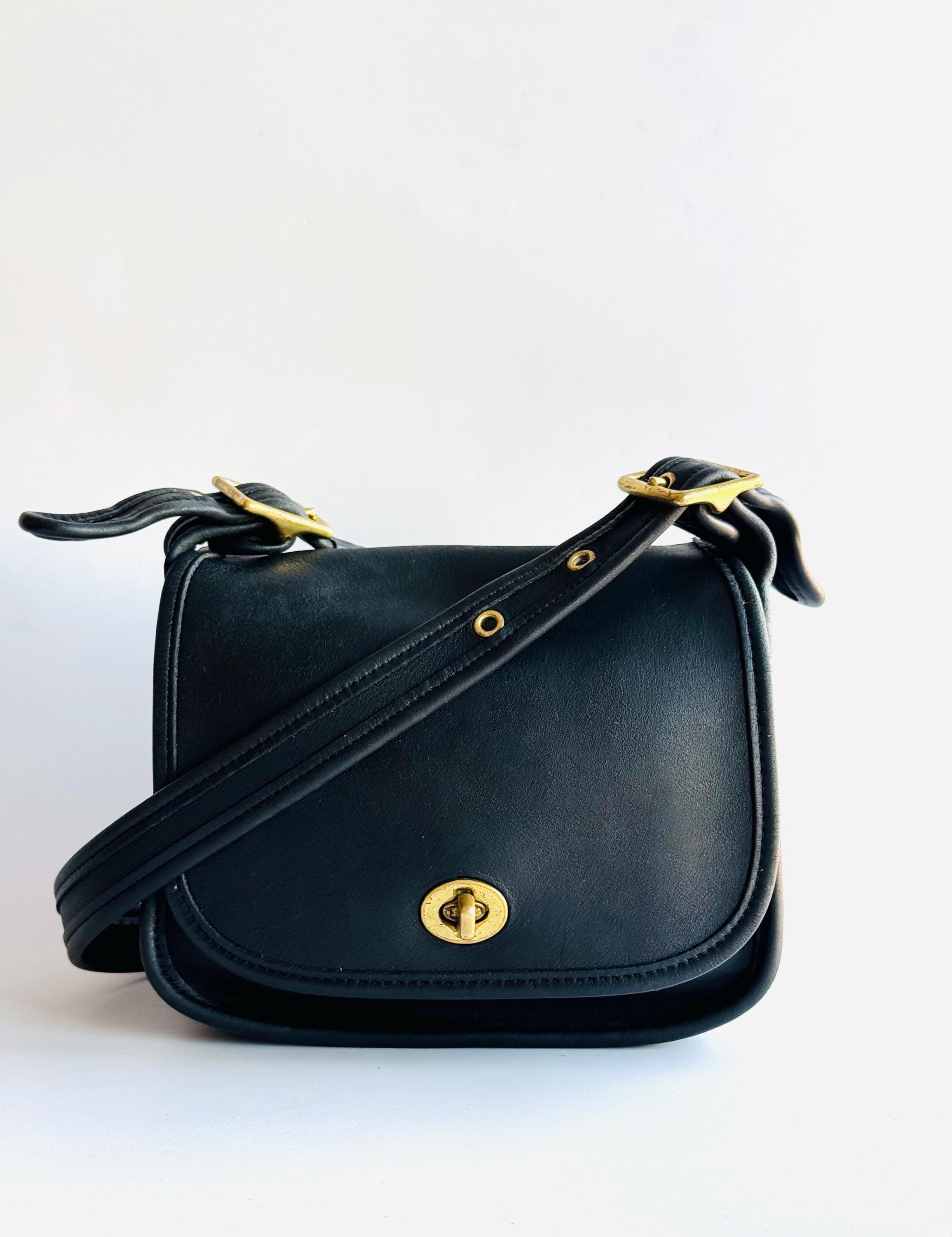 Vintage Coach Legacy Small Flap Crossbody Bag 9965 in Black