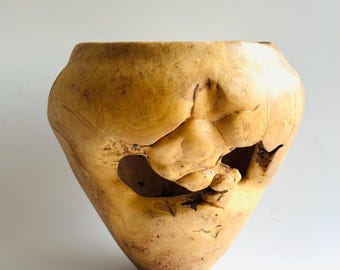 Hand-Carved Maple Burl Bowl, Aivars Logins British Columbia Art