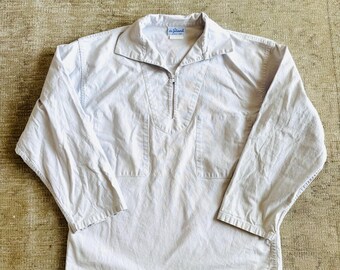 トップス Dutch Vintage stripe cotton smock shirt Dutch Vintage stripe cotton smock shirt（Vintage Blue White