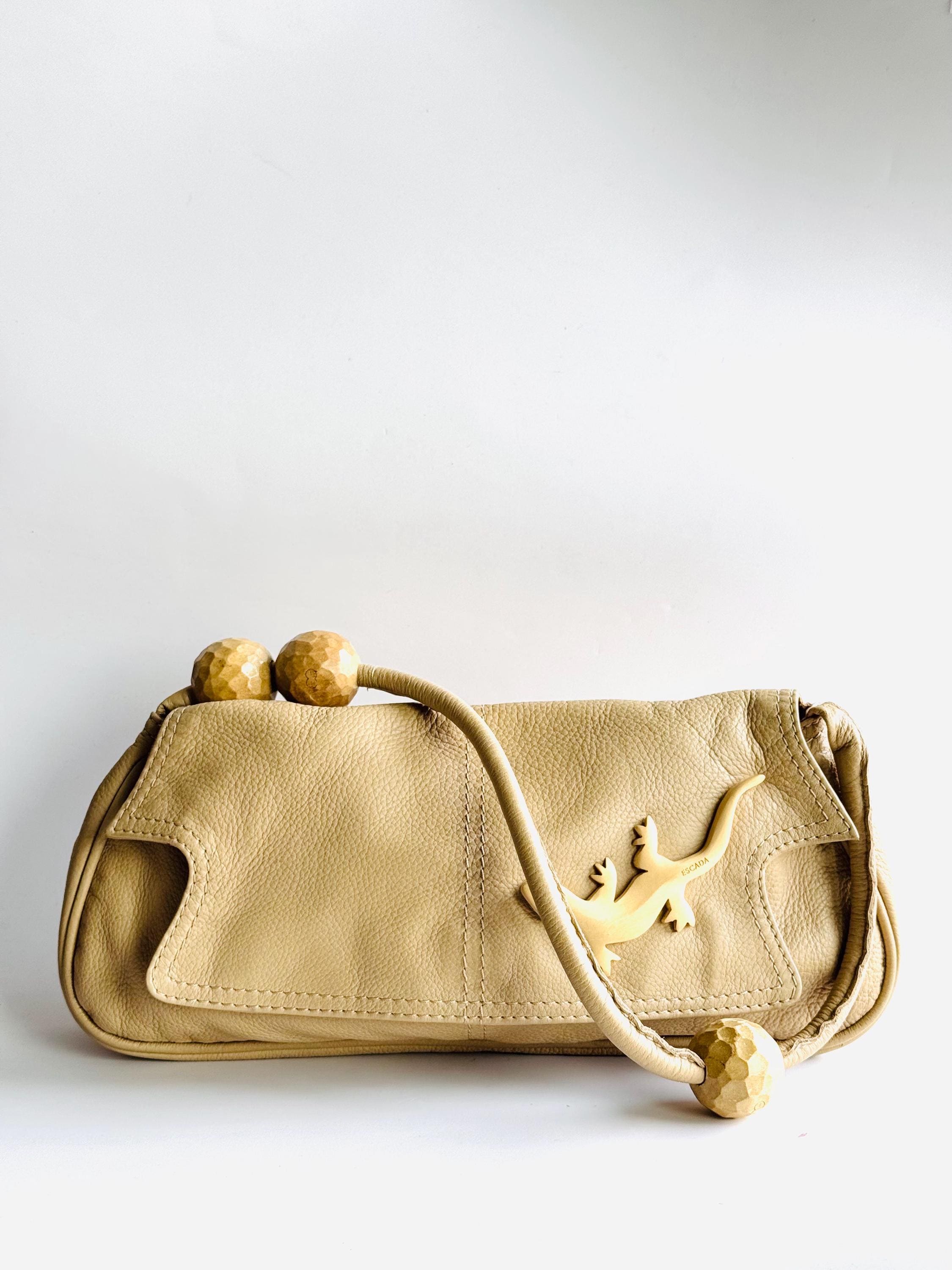 ESCADA ハンドバッグ Escada Tan Leather Tasche Bag