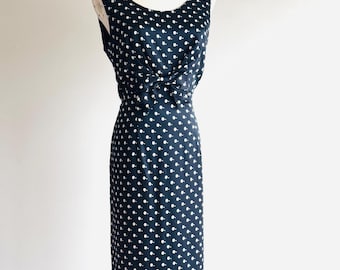 Vintage Moschino Dress, Olive Oyl Polka Dot Print, Bow Detail