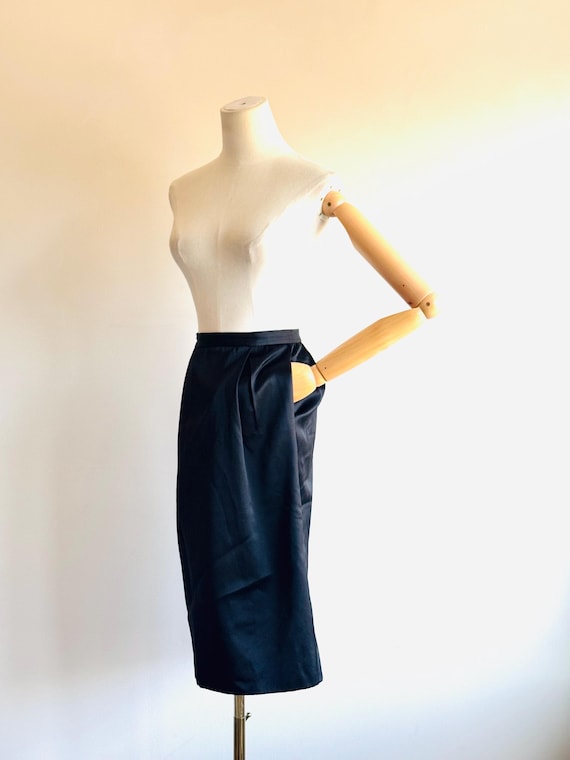 Saint Laurent, Vintage Yves Saint Laurent wrap Skirt : cotton silk satin 70s