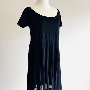 vintage Fendissime by Fendi romper playsuit with pleated skirt in black jersey with shortsleeves sz 42 90s