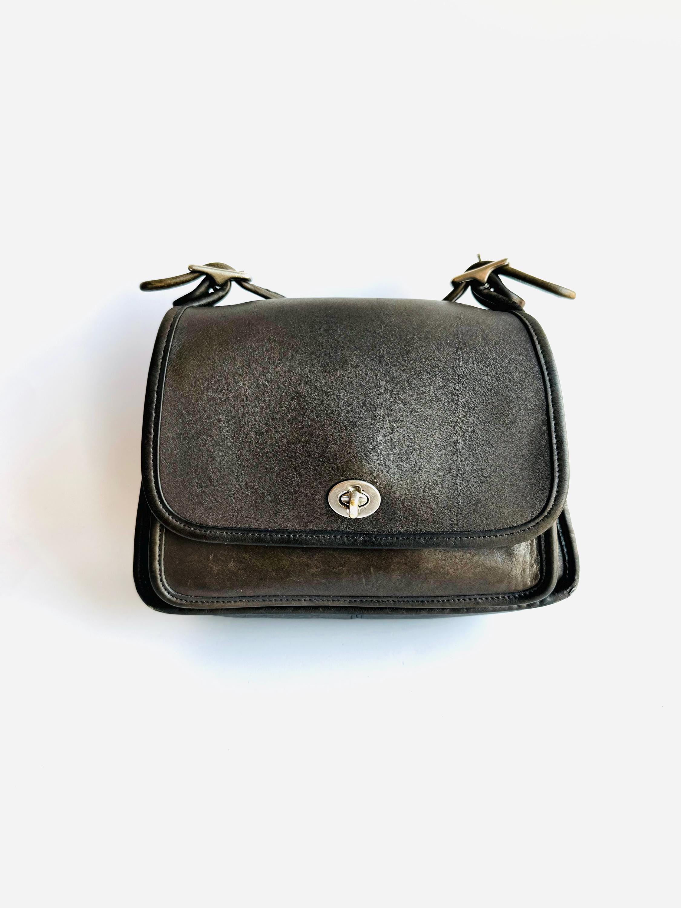 2025春大特価セール！ Vintage Coach New York Rambler's Legacy Bag 9061 Dark Grey バッグ