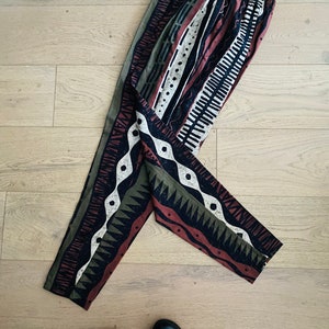 Vintage Rare Contempo Casuals pants tribal folk print sz S