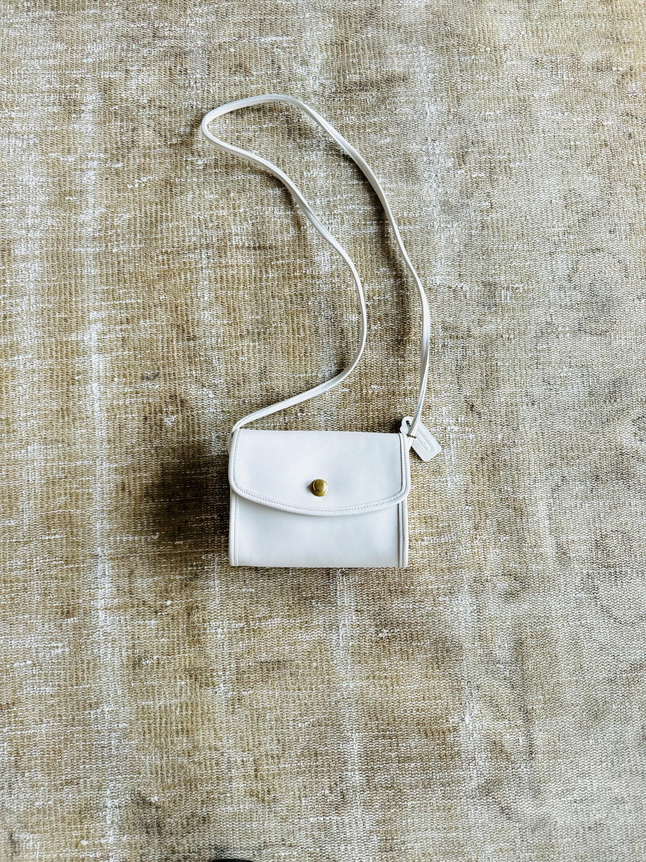 Vintage Coach New York White Bone Chrystie Bag 9892 Mint Vintage Coach New York White Bone Chrystie Bag 9892 Mint