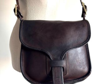 Vintage Coach Small (baby) Courier Pouch 9505 Saddle Leather - NYC