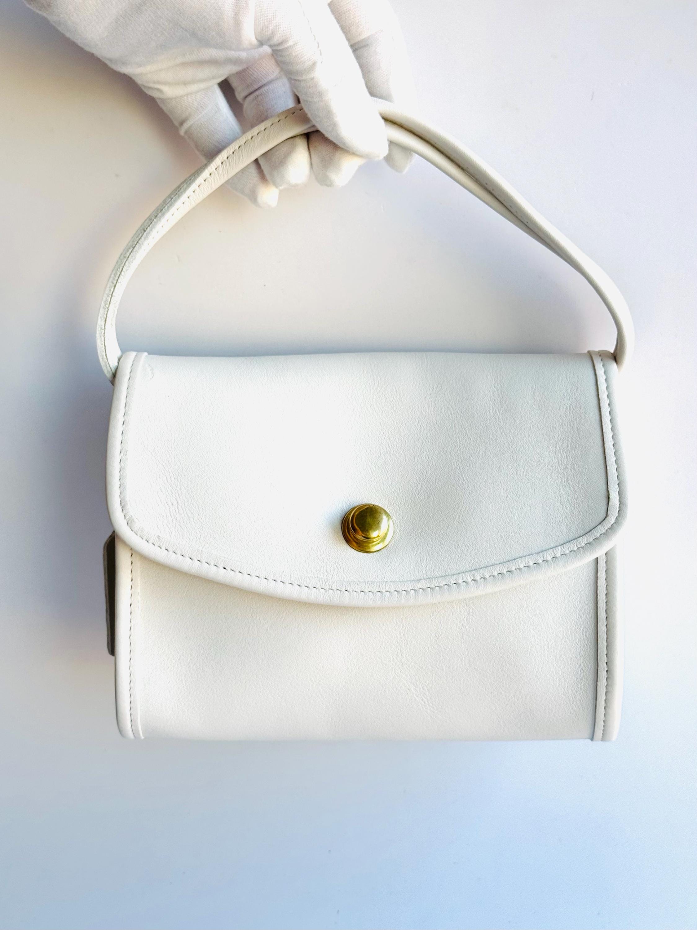Vintage Coach New York White Bone Chrystie Bag 9892 Mint