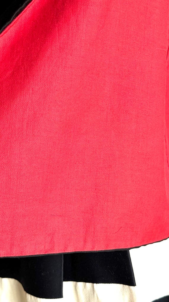 Vintage 20s / 30s reversible red and black cape - image 14