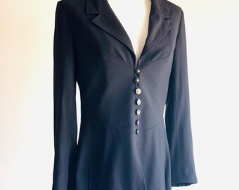 Vintage CHANEL Runway Wool Jacket, Karl Lagerfeld, Size 42