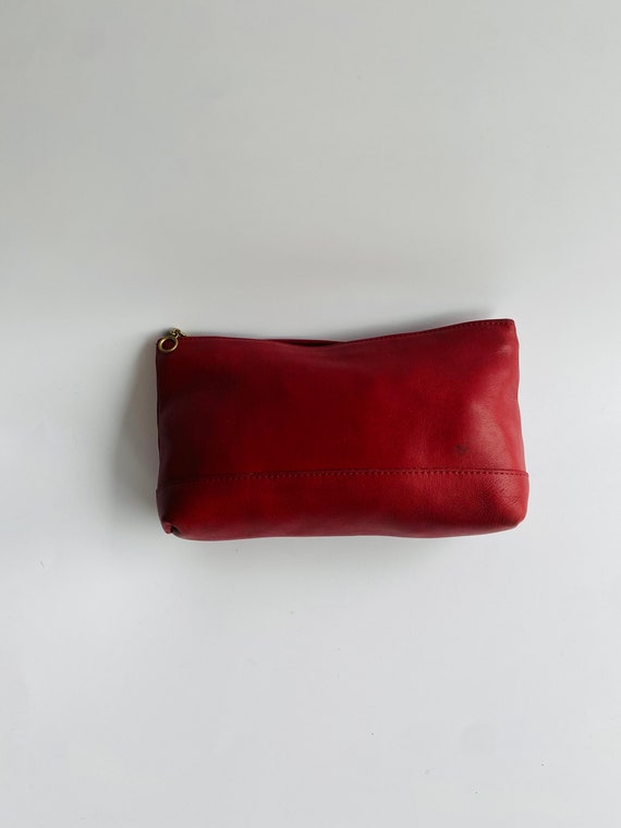 Vintage Coach New York leather makeup pouch /clut… - image 1
