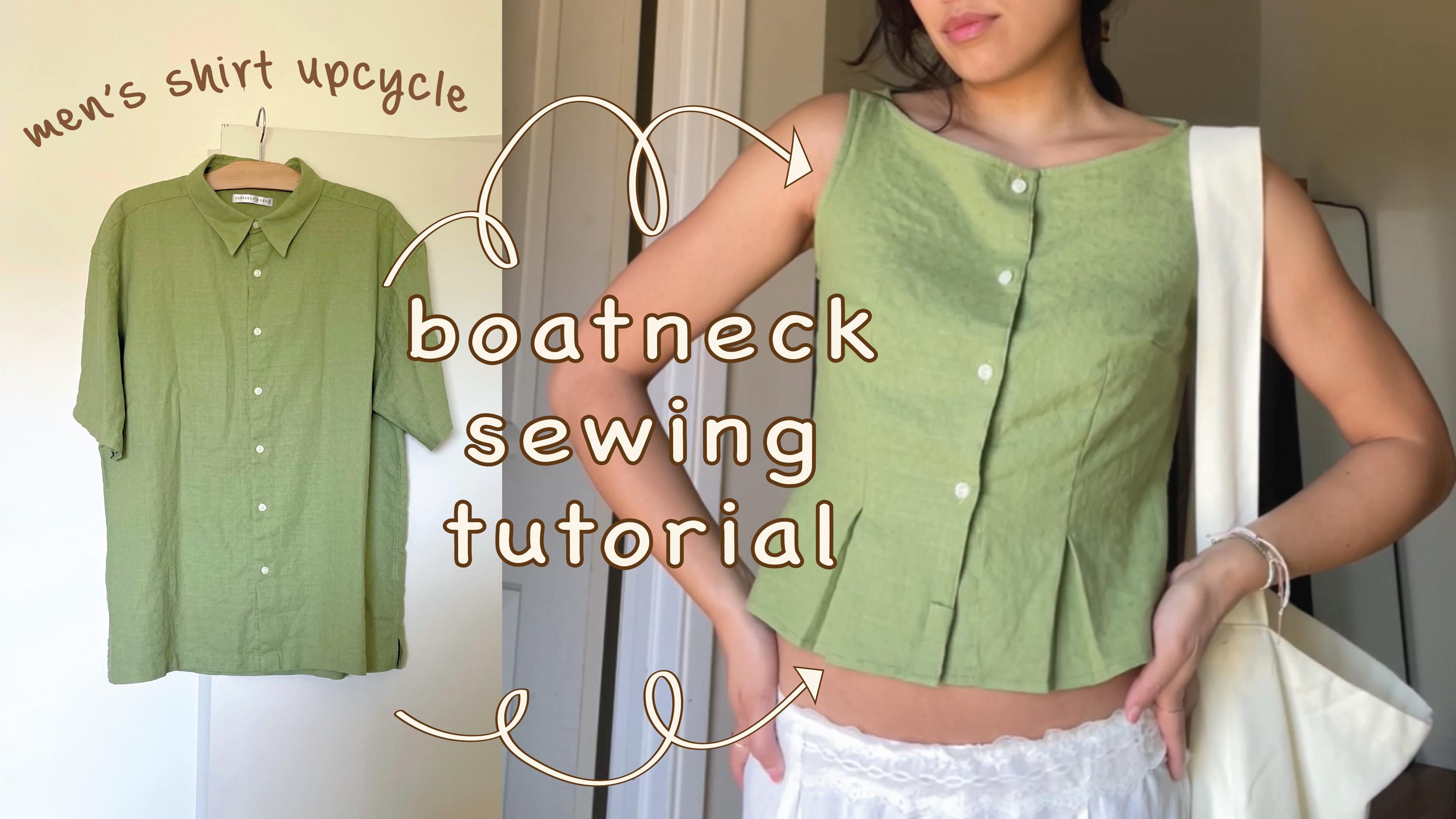 Boatneck Button Down Top Sleeveless Blouse Sewing Pattern Boatneck Button Down Top Sleeveless Blouse Sewing Pattern