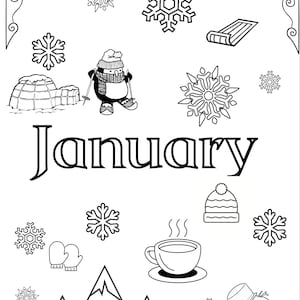 Months of the year coloring pages