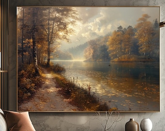 Paisaje de camino tranquilo Arte digital - Póster de decoración de pared imprimible Descargar