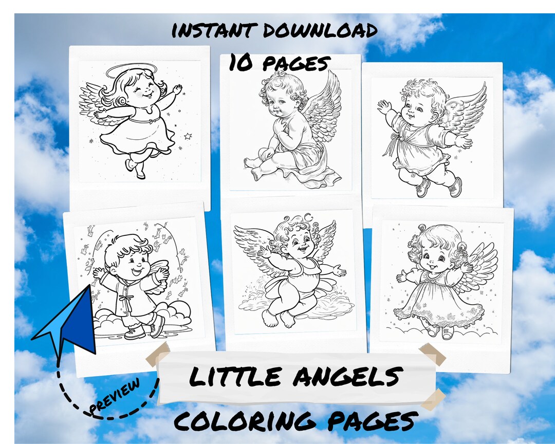 Little Angels Coloring Pages - Etsy