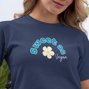 Vegan gift tshirt, Sweet As Vegan funny and cute vegan t | vegan activist | animal lovers | gift t shirt | animal t | quirky flower | kiwi
