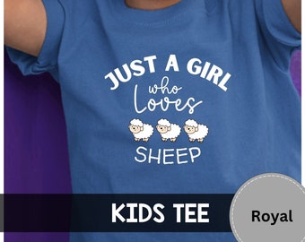 Just a girl who loves sheep | cute vegan t | vegan activist | animal lovers | gift t shirt | cute sheep | kids animal lover tee