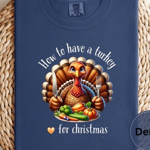 Vegan Christmas turkey message tshirt, save a turkey.  colorful quality, comfort colors. go vegan, xmas ironic top