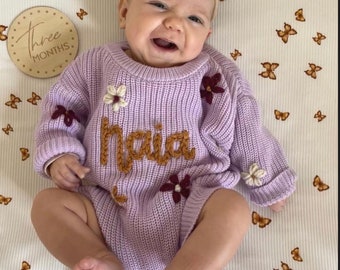 Custom Name Romper Sweater