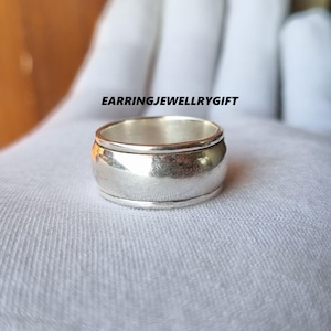 Handmade Sterling Silver Spinner Ring: Anxiety Fidget Band