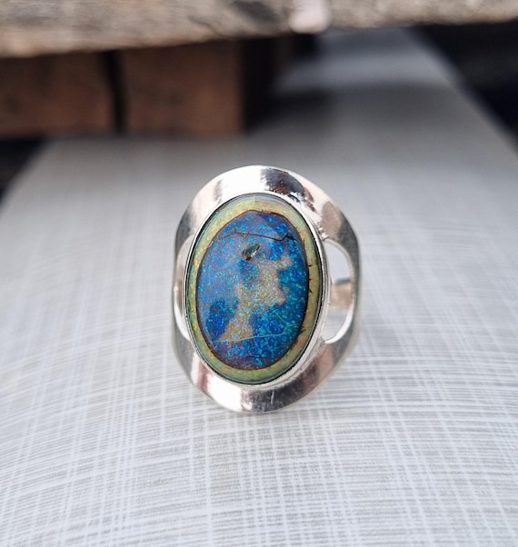 Handmade Monarch Opal Ring: 925 Sterling Silver Gemstone Jewelry