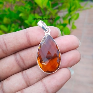 Superb Citrine Pendant, 925 Sterling Silver Pendant, Bezel Jewelry, Handmade Pendant, Gemstone Pendant, Women Special Gift, Jeweley Gift&#39;s..