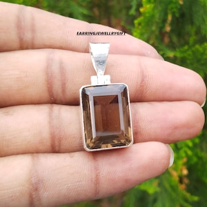 Smoky Quartz Pendant: 925 Sterling Silver Gemstone Jewelry