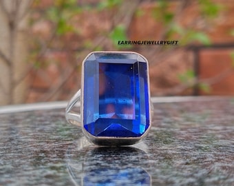 Handmade Sterling Silver Blue Topaz Ring: Daily Wear Jewelry