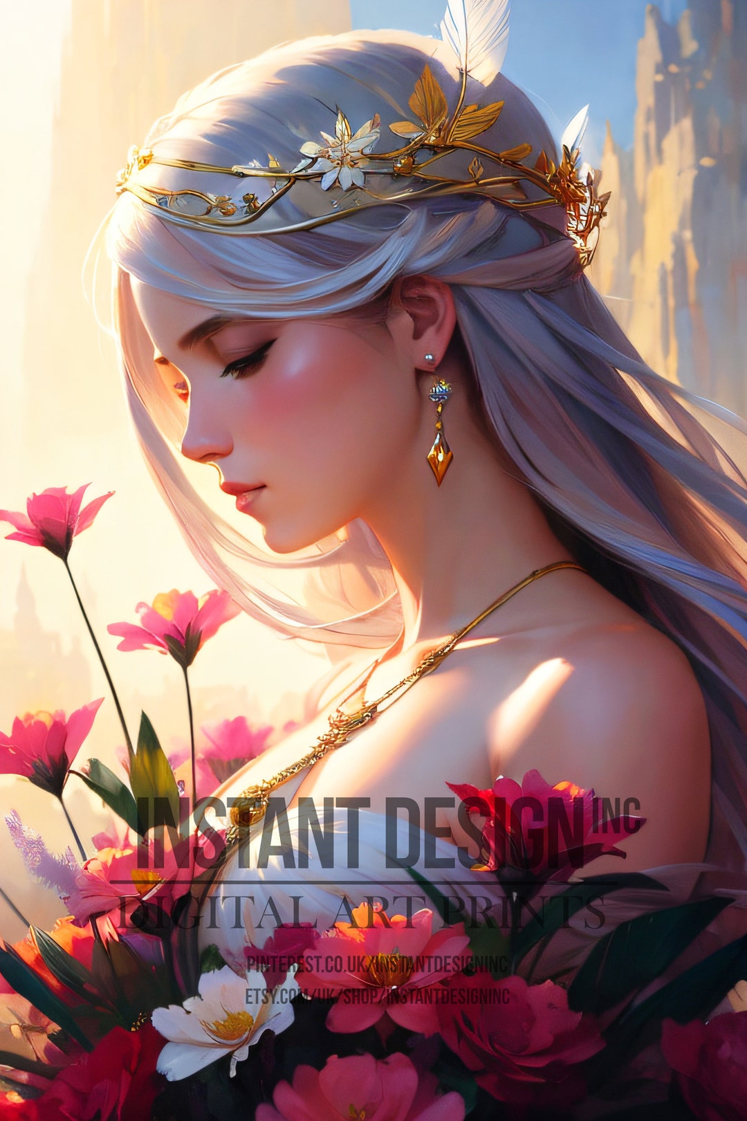 Fine Art Digital Painting Printable Wall Art Beauty Art Etsy