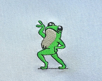 Groovy Frog machine embroidery design file for instant download