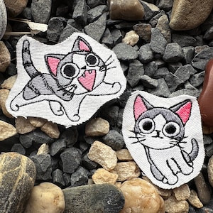 Kawaii anime cat machine embroidery design