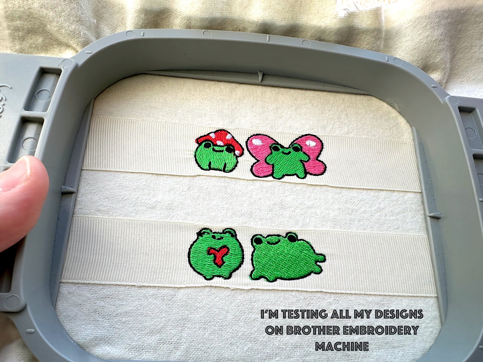 Sewing Machine Frog Tiny Frogs Machine Embroidery Bundle - DIGITAL File for Embroidery ...