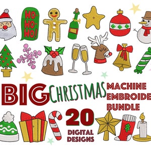 Big Christmas Bundle of machine embroidery designs