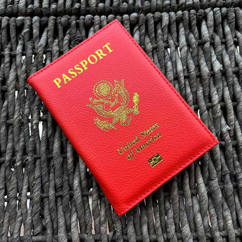 Passport Cover With Name USA, Cute Pink Personalized Passport Holder, Designer Travel Passport Case Pouch, Cute Passport Cover, Passport Red