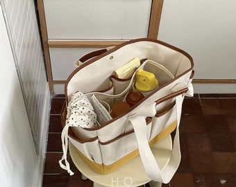 Sac de maternité de grande capacité, organisateur d'articles de bébé de poussette de bébé sac à main imperméable de grande capacité, sac de couche-culotte de bébé, fourre-tout de voyage de maman