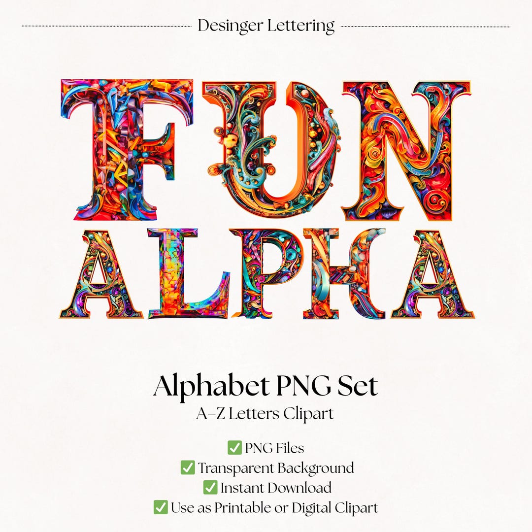 Decorative Alphabet Letter Clipart | Creative Art PNG Fonts | Fancy ...